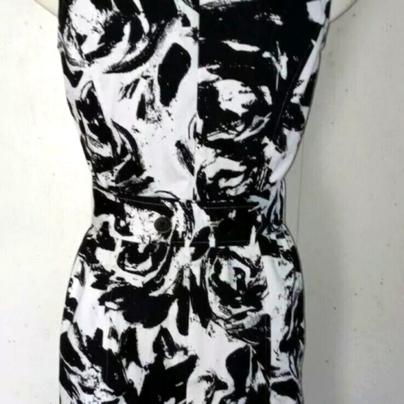 Alfani,midi, Size 12, lined sheath , black and white dress - Picture 4 of 5